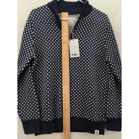 Long Wharf Supply Co Edgartown SeaWell Quarter Zip Navy Blue Sweater NWT Small - Picture 6 of 15